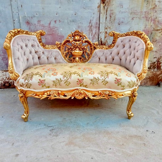 French Bench French Small Settee Vintage Bench Vintage Furniture