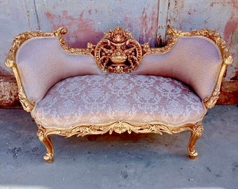 French Bench French Small Settee Vintage Bench Vintage Furniture Antique Baroque Furniture Rococo Interior Design Vintage Chair