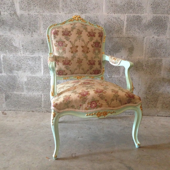 French Green Minty Chair French Antique Furniture Louis XVI Etsy image 0 - French Green Minty Chair French Antique Furniture Louis XVI Etsy