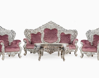 Baroque Chair Throne Vintage Chair Vintage Sofa *3 Piece Available) Velvet Antique Chair Vintage Furniture Tufted Chair French Furniture