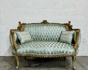 French Settee French Sofa Bench Vintage Furniture Antique Baroque Furniture Rococo Interior Design Vintage