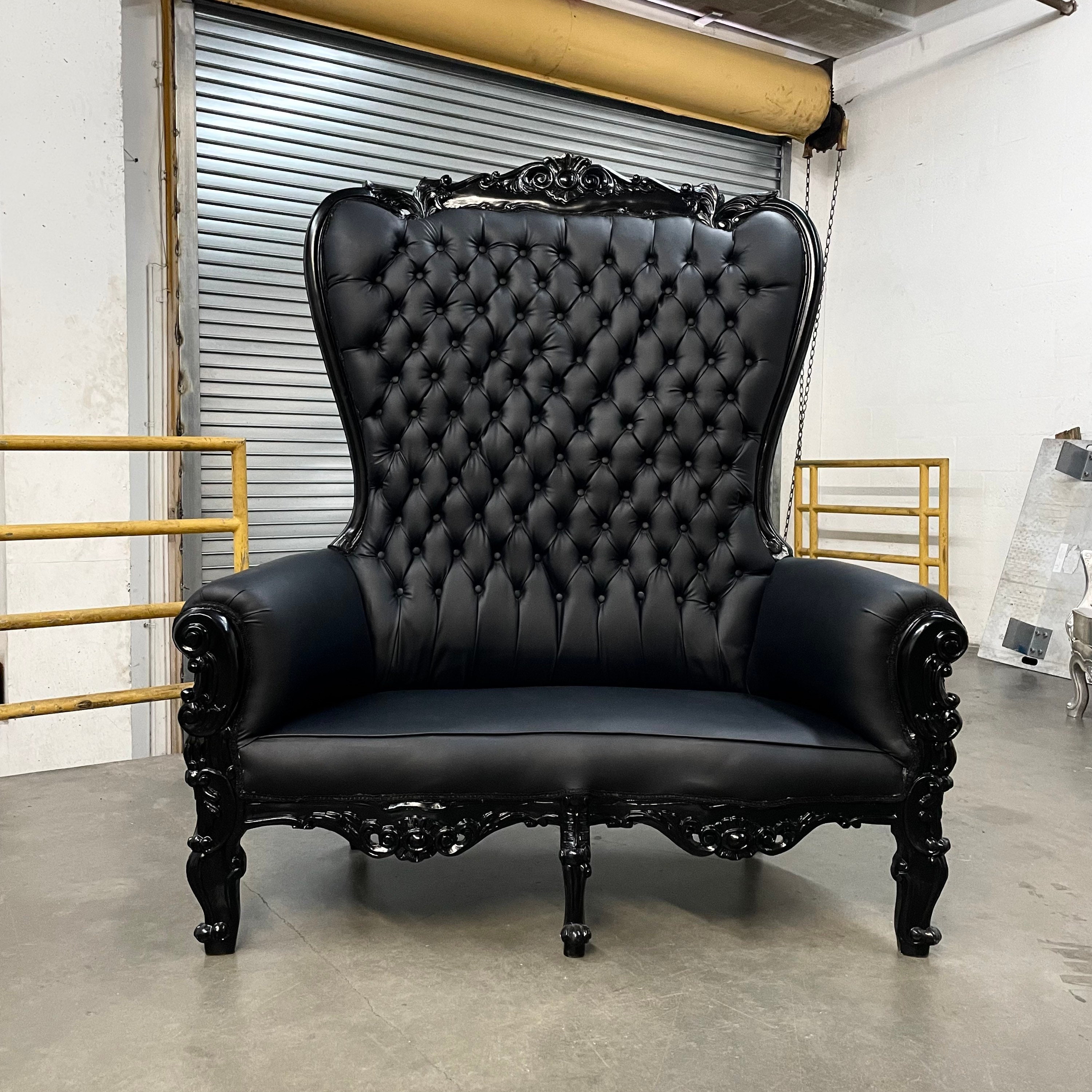 Top Qulaity King & Queen Large Wedding Elegant Throne Chairs King Black  Throne Chair