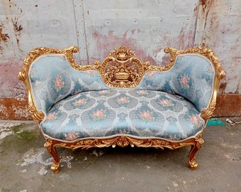 French Bench French Small Settee Vintage Bench Vintage Furniture Antique Baroque Furniture Rococo Interior Design Vintage Chair