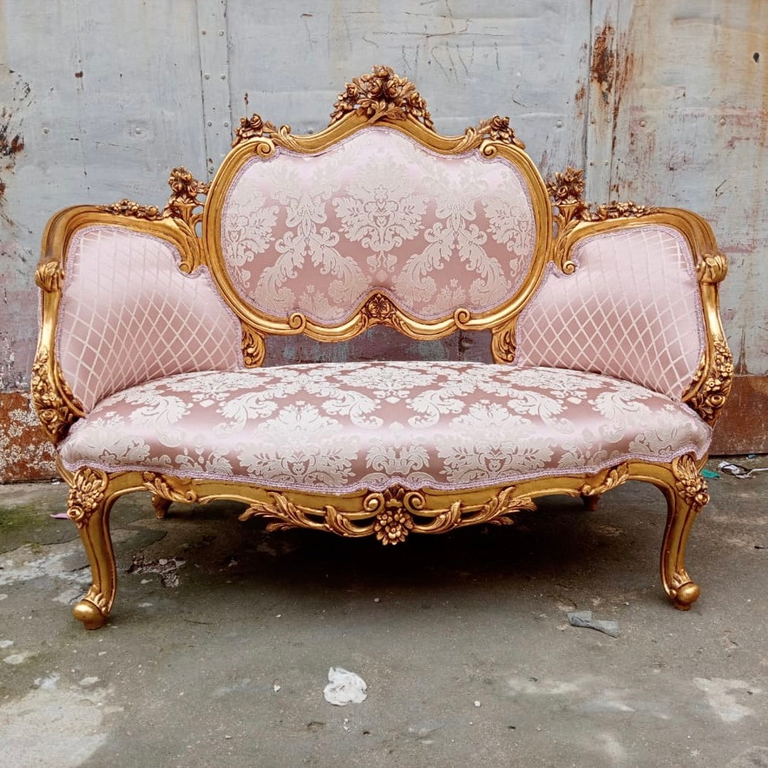 French Tufted Settee French Tufted Sofa Vintage Furniture Antique