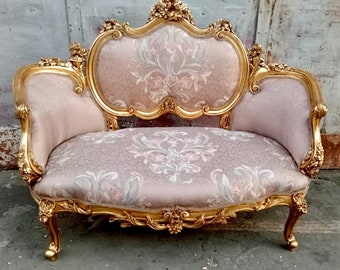 French Tufted Settee French Tufted Sofa Vintage Furniture Antique Baroque Furniture Rococo Interior Design Vintage