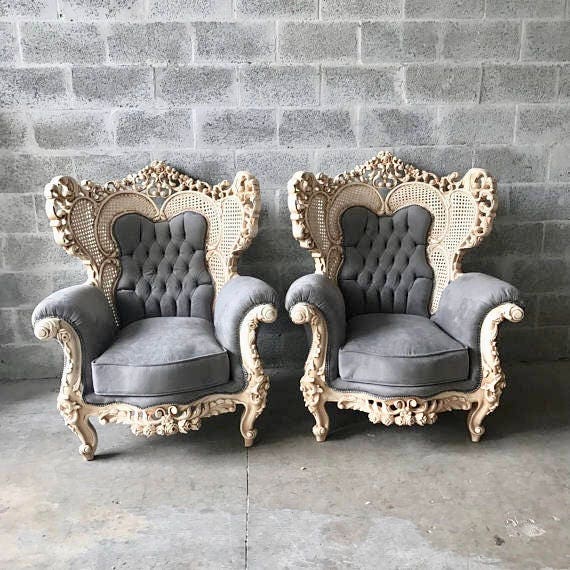 cream tufted chair grey floral accent baroque throne chair antique furniture gray fabric tufted rococo french cream cream tufted chair grey floral accent baroque throne chair antique furniture gray fabric tufted rococo french cream