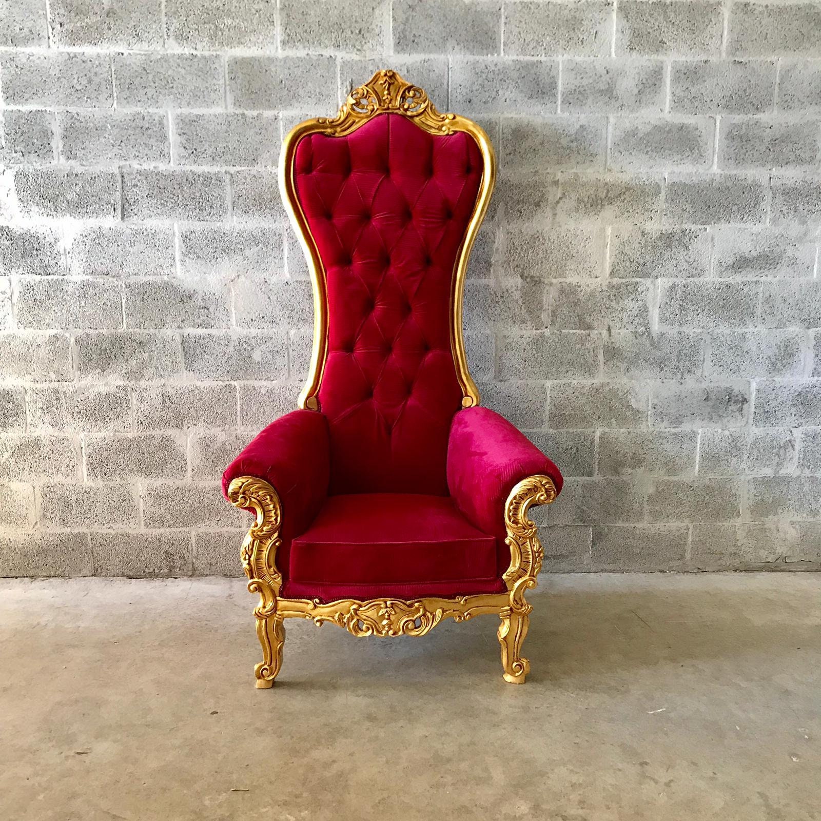 Red Throne Chair Red Chair *2 Available* French Chair