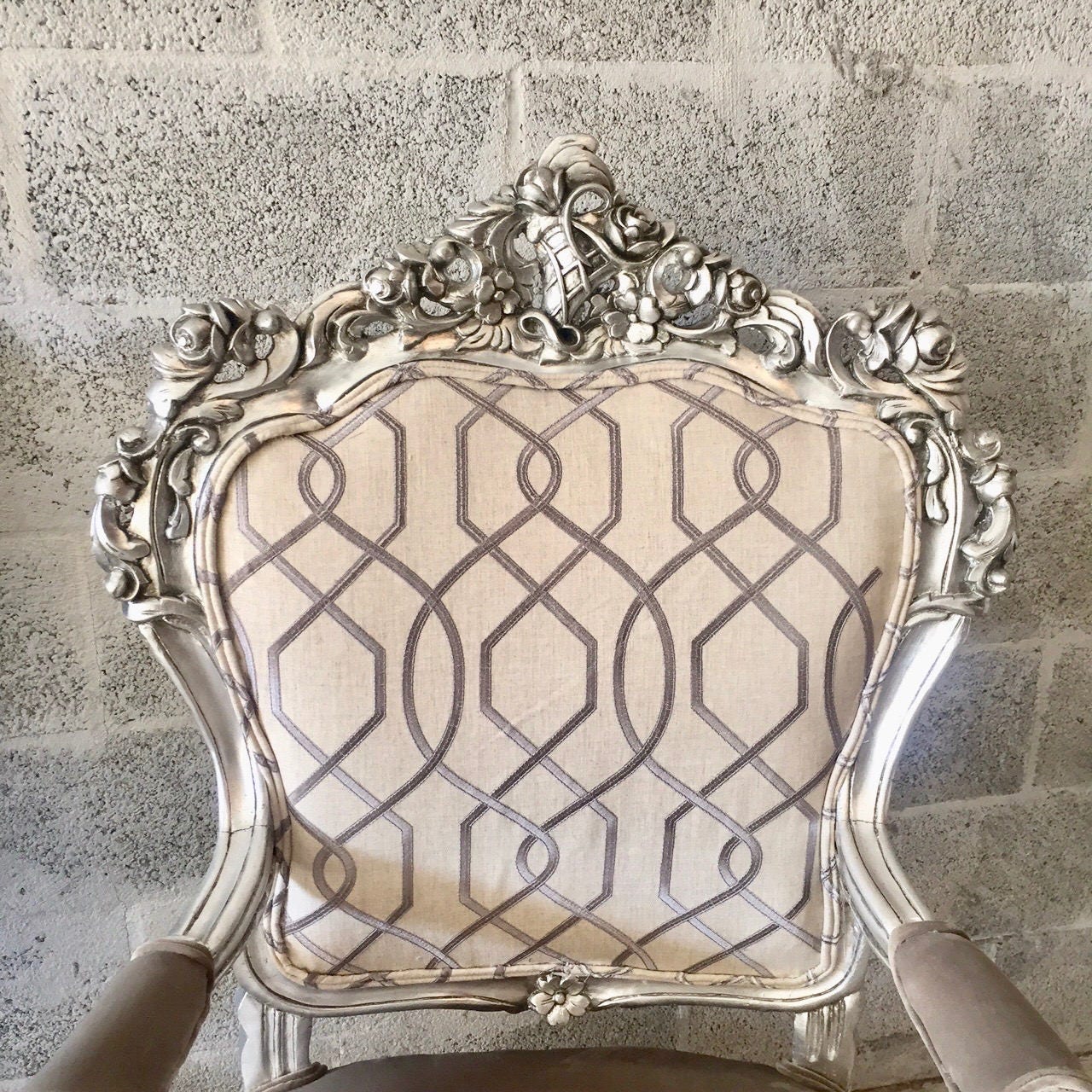 Antique Chair Silver Leaf Italian Baroque Furniture Rococo