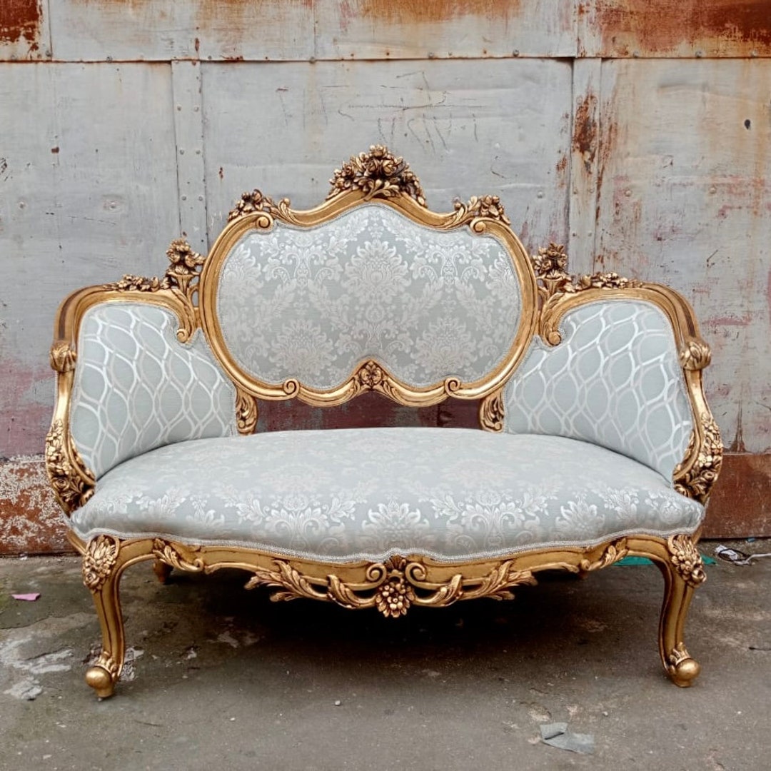 French Tufted Settee French Tufted Sofa Vintage Furniture Antique