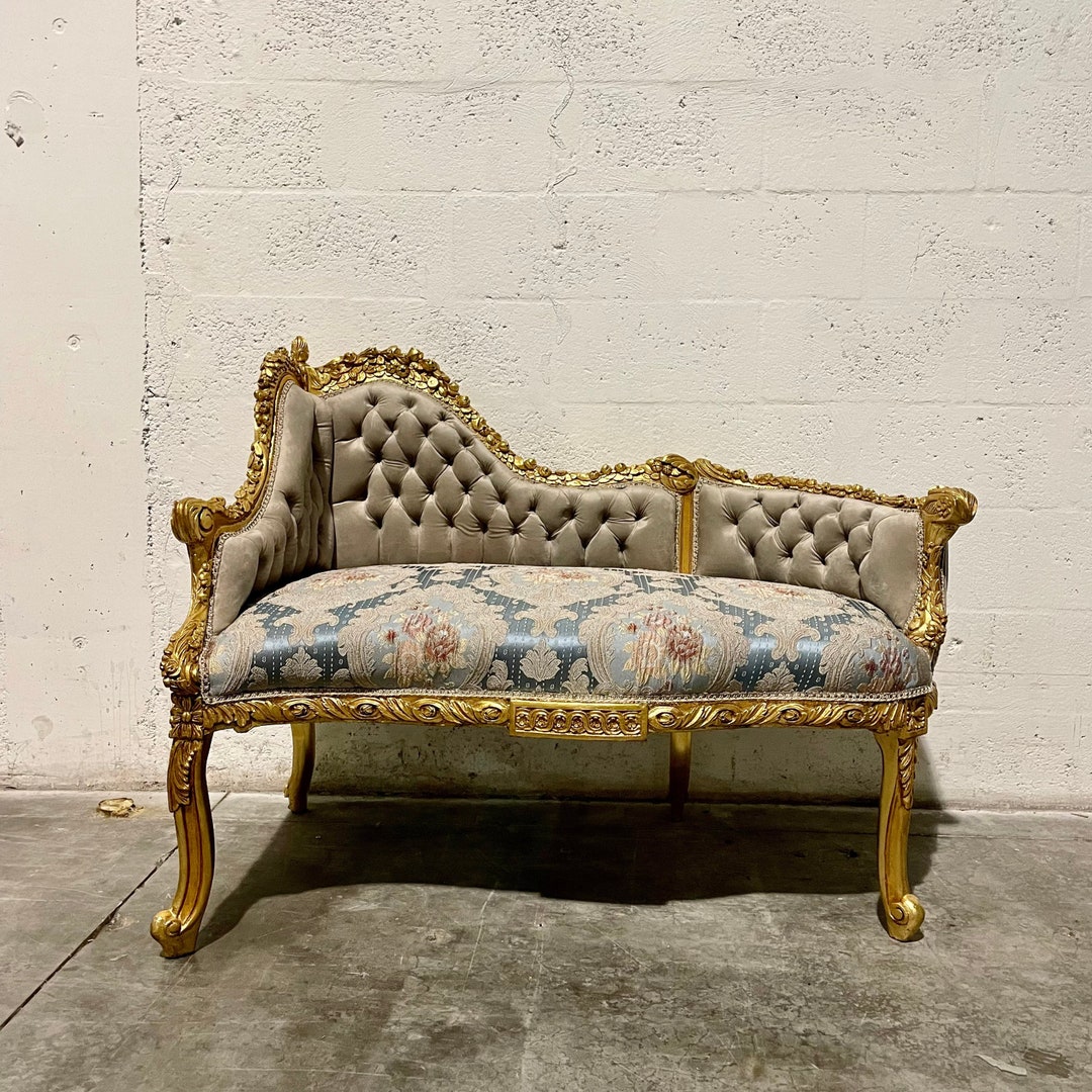 French Tufted Chair French Tufted Settee Vintage Furniture - Etsy