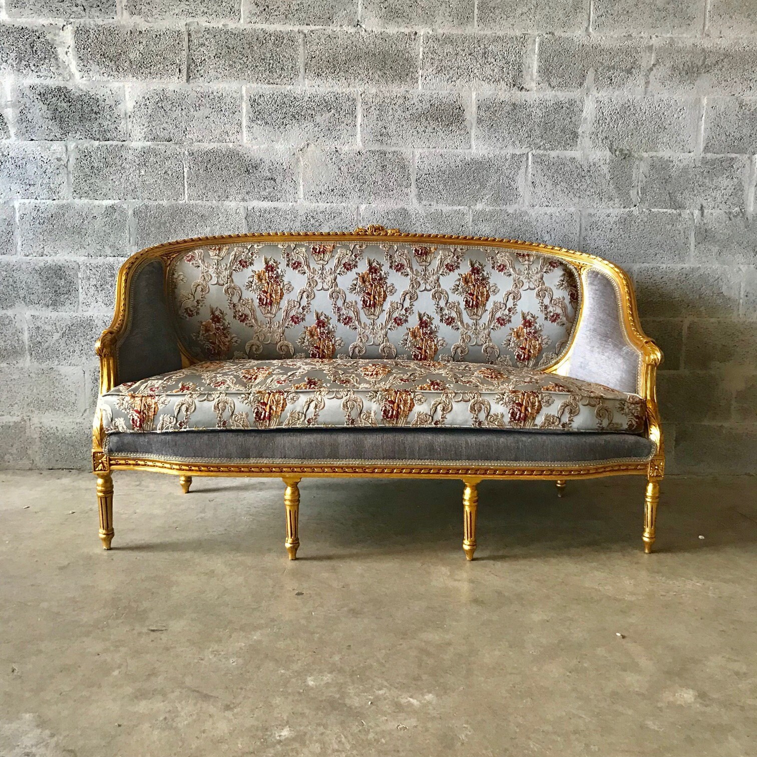 French Chairs French Furniture Settee *3 Piece Set* Chairs French Sofa