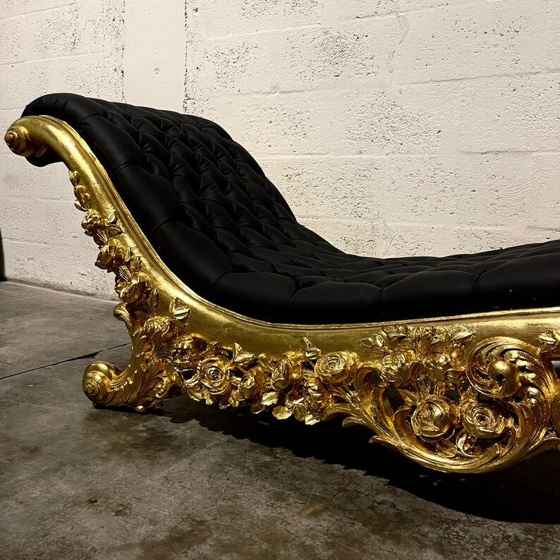 Rococo Chaise Lounge Vintage Settee French Furniture Vintage Etsy