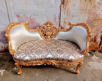 French Bench French Small Settee Vintage Bench Vintage Furniture Antique Baroque Furniture Rococo Interior Design Vintage Chair