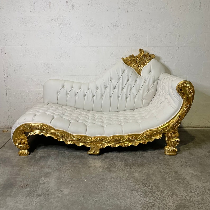 Rococo Chaise Lounge Vintage Settee French Furniture Vintage Etsy