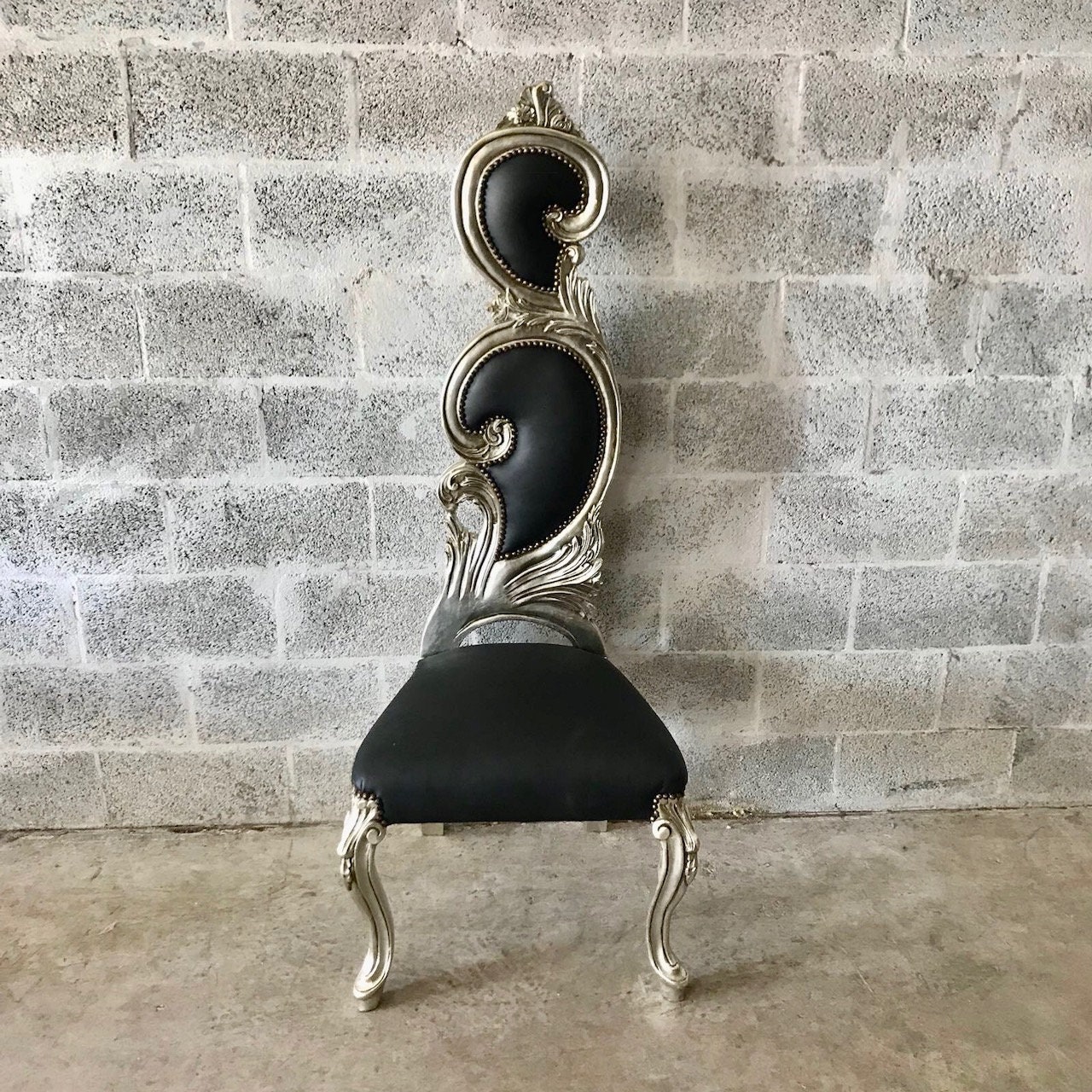 Baroque high back chair sales