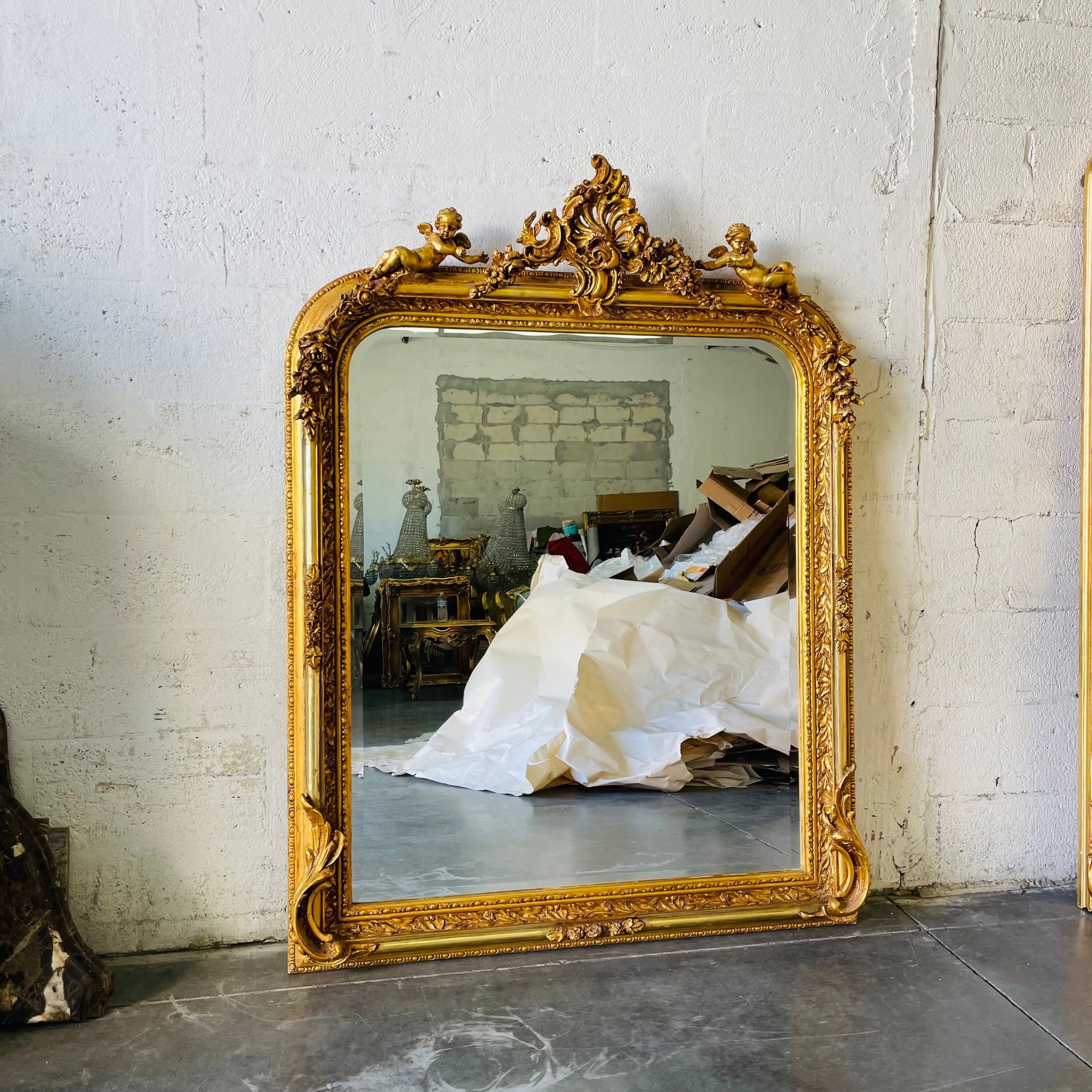 Sold at Auction: FRENCH LOUIS PHILIPPE PERIOD GILTWOOD WALL MIRROR