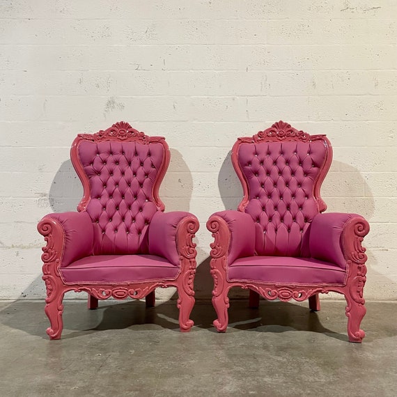 Leather cheap pink chair