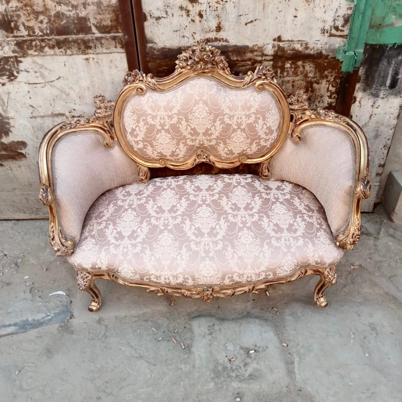French Tufted Settee French Tufted Sofa Vintage Furniture Antique