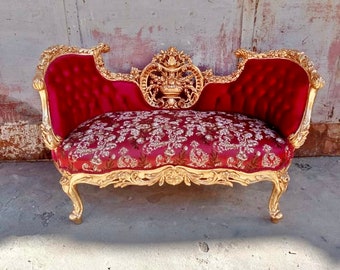 French Bench French Small Settee Vintage Bench Vintage Furniture Antique Baroque Furniture Rococo Interior Design Vintage Chair