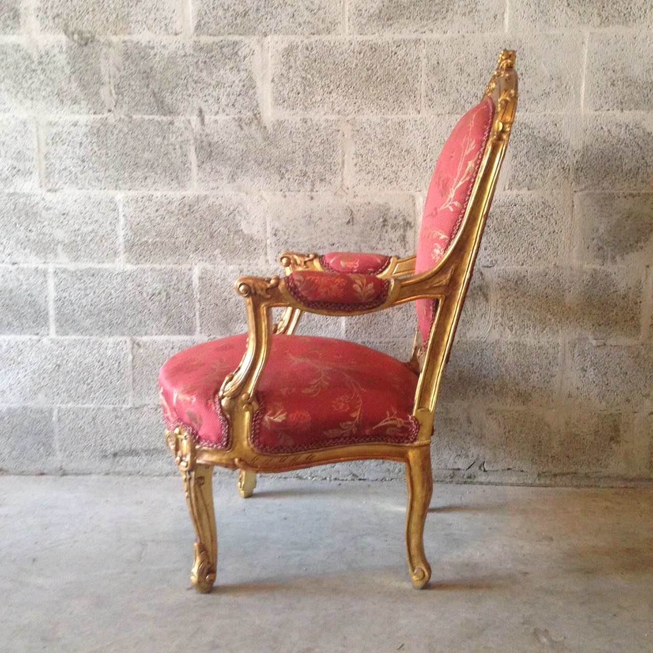 Red antique chair sales