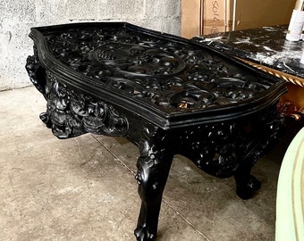 French Table French Coffee Table Baroque Furniture Rococo Table French Furniture Vintage Marble Top Interior Design