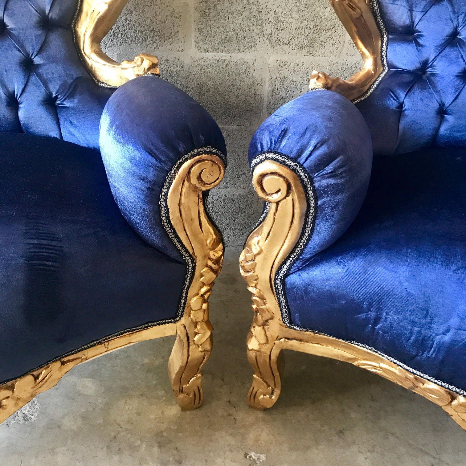 Louis XVI armchair - Royal Blue - Louis XVI Furniture