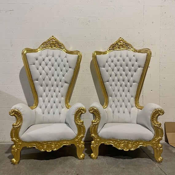 White cheap king chair