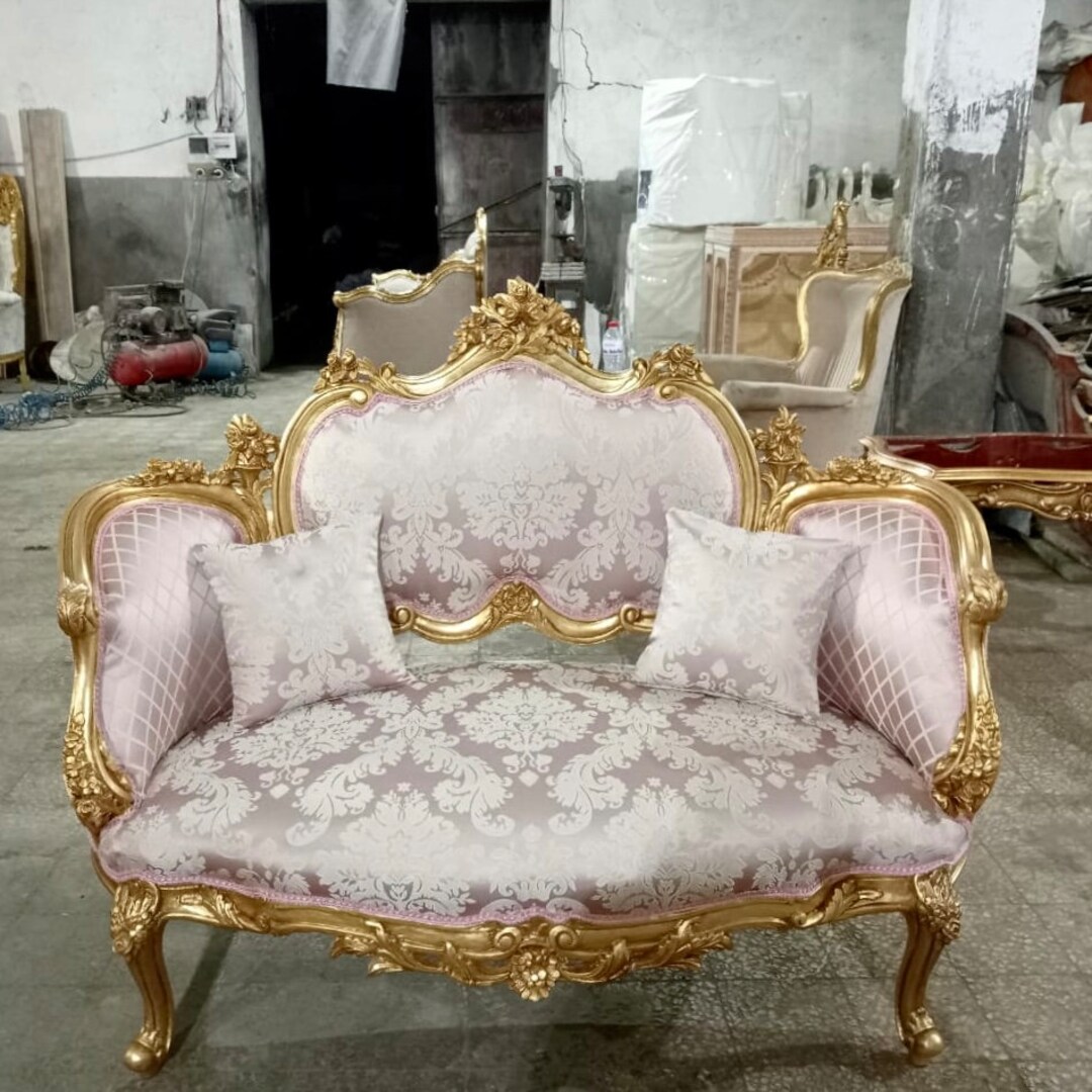 French Tufted Settee French Tufted Sofa Vintage Furniture Antique