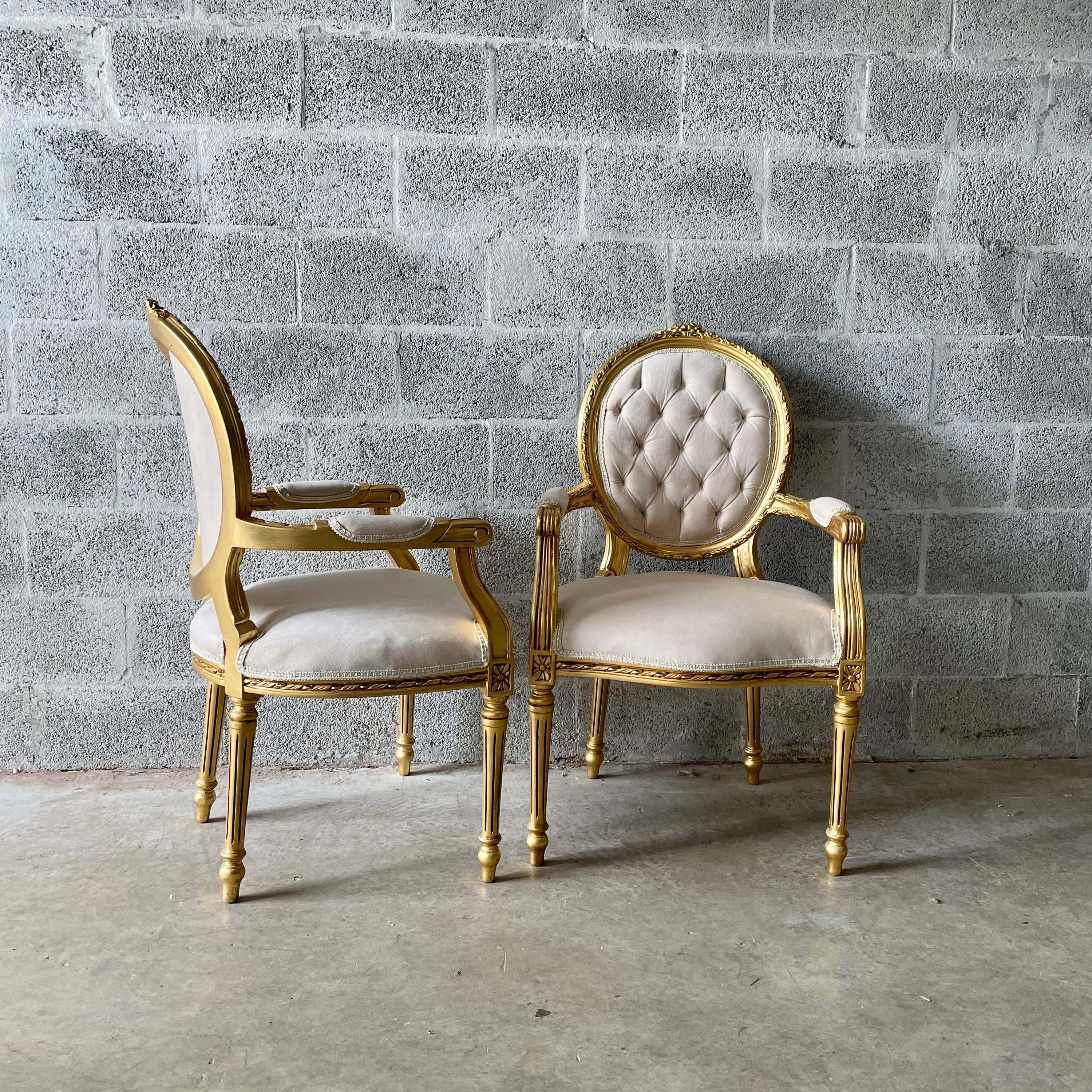 French louis xvi yellow velvet side chair