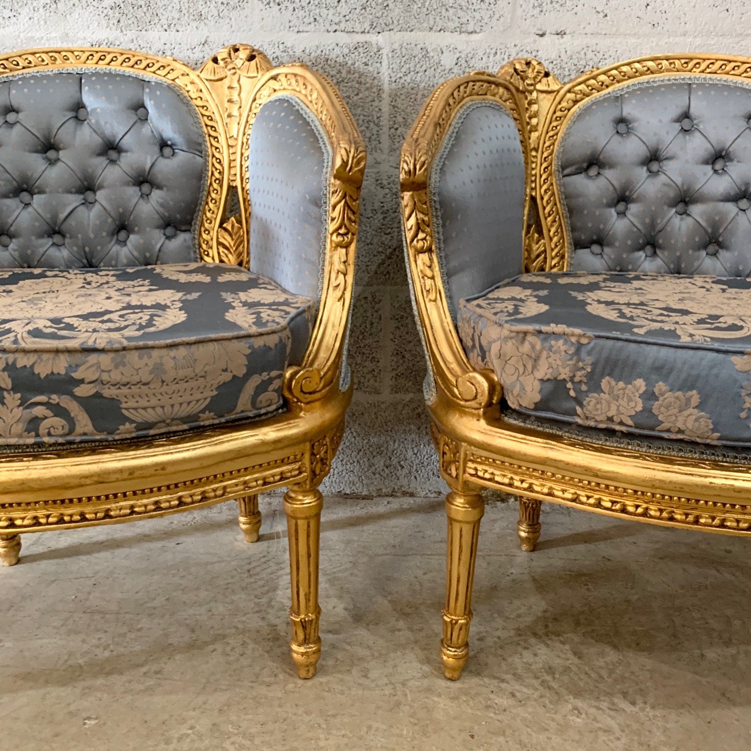 French Chairs French Tufted Chair Vintage Furniture French Etsy