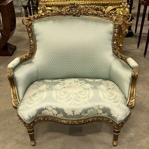 Vintage Antique Chair Vintage 24k Gold Chair Vintage Big Chair Vintage ...