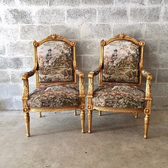 To take care Respectively inland French Furniture Gold Chair Antique Louis XVI *2 Chairs Available* Reupholster Gobelin Romeo & Juliet Refinished Baroque Furniture Roc To take care Respectively inland French Furniture Gold Chair Antique Louis XVI *2 Chairs Available* Reupholster Gobelin Romeo & Juliet Refinished Baroque Furniture Roc