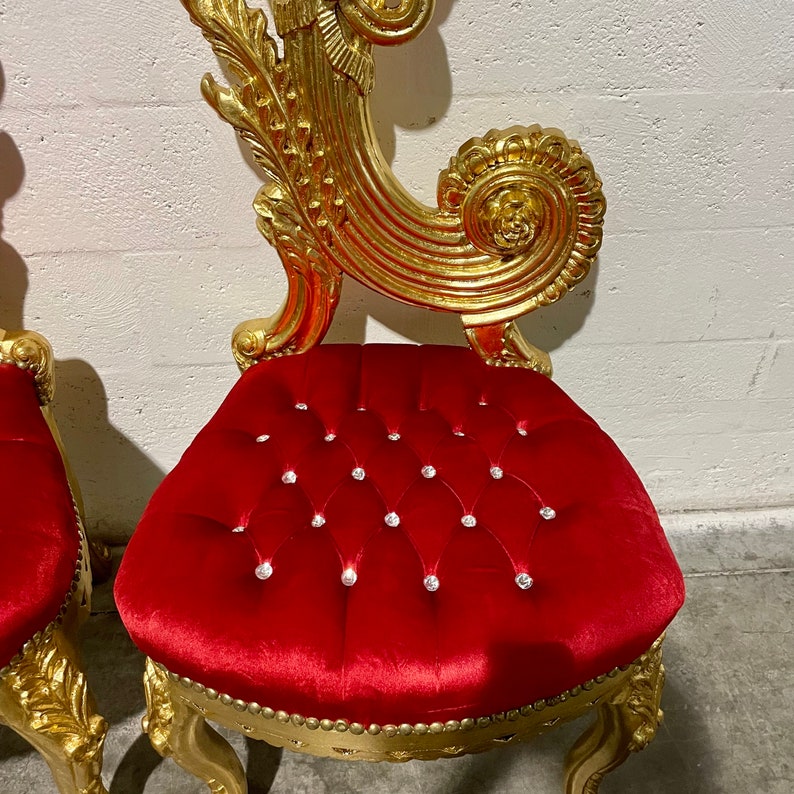 Italian Baroque Throne Chair High Back 64 Tall French Etsy