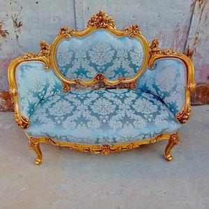French Settee Vintage Furniture Sofa Gold Settee Antique Settee Rococo  Furniture Baroque Antique Furniture Interior Design 