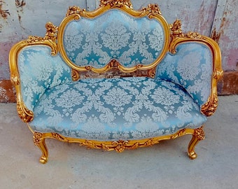 French Tufted Settee French Tufted Sofa Vintage Furniture Antique Baroque Furniture Rococo Interior Design Vintage