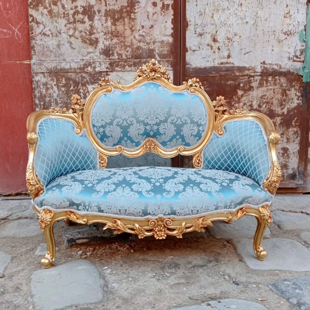 French Tufted Settee French Tufted Sofa Vintage Furniture Antique