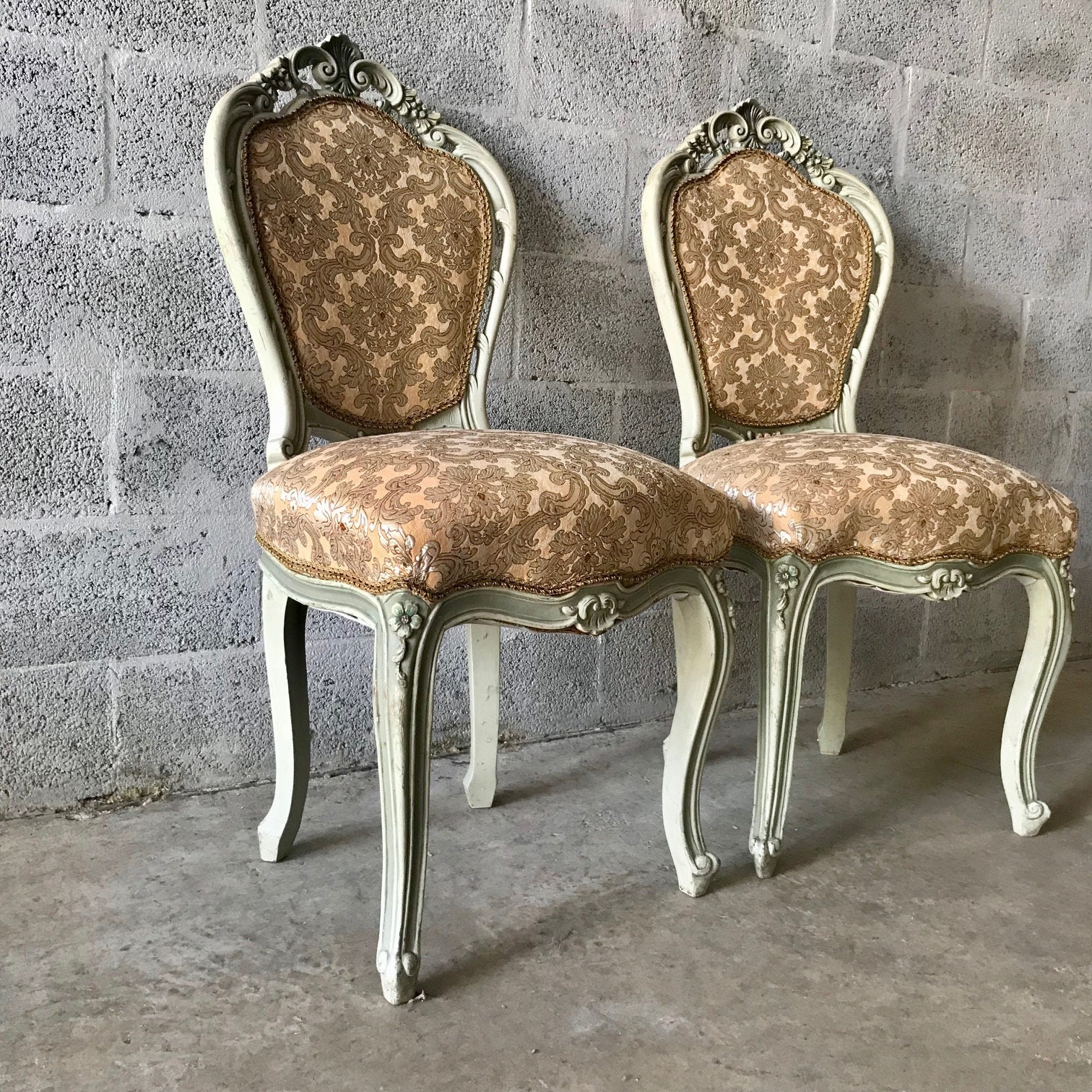 French Chair Antique Dining Chair (Set of 2) New Upholstery Original