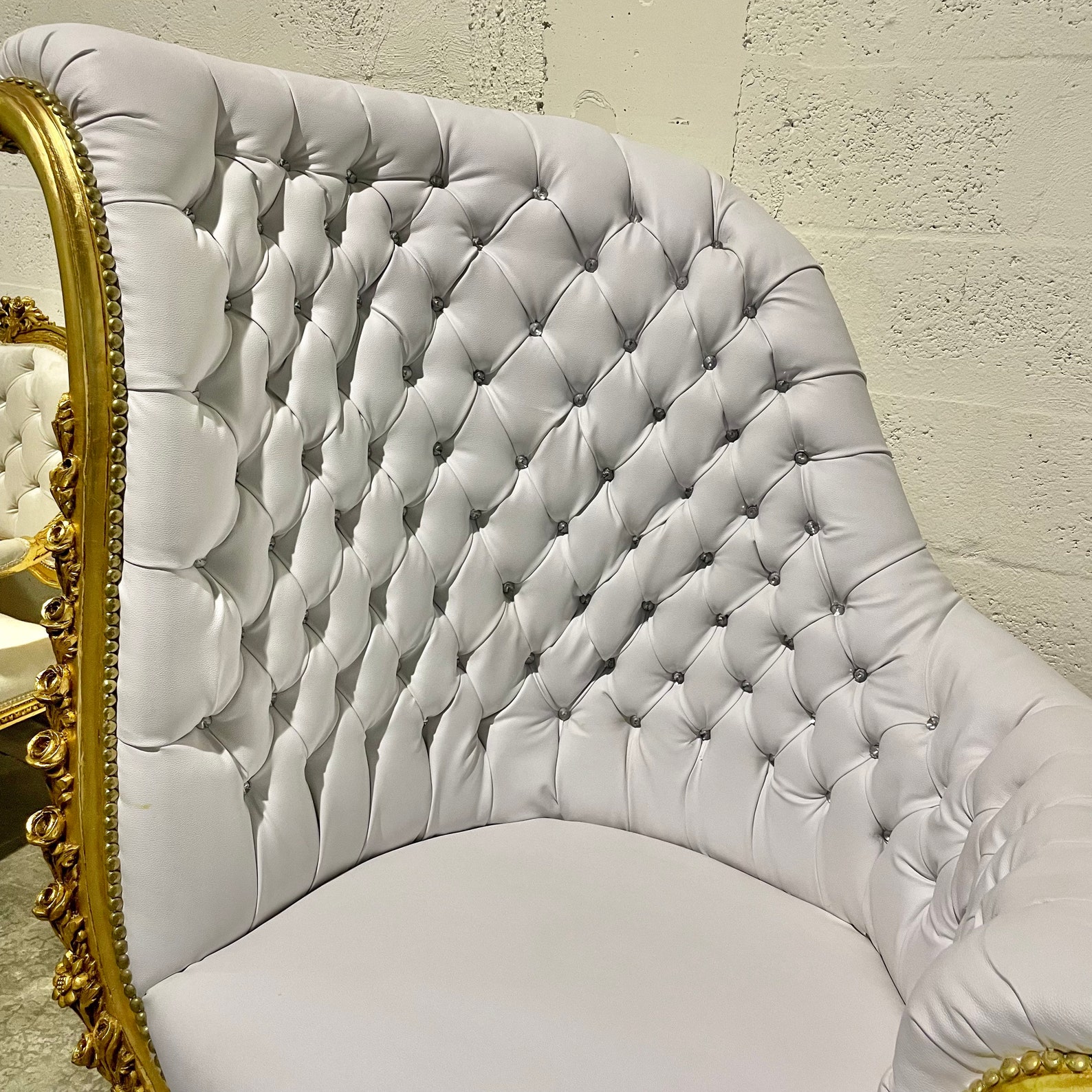 French Chair Tufted Chair White Leather 2 Available French - Etsy