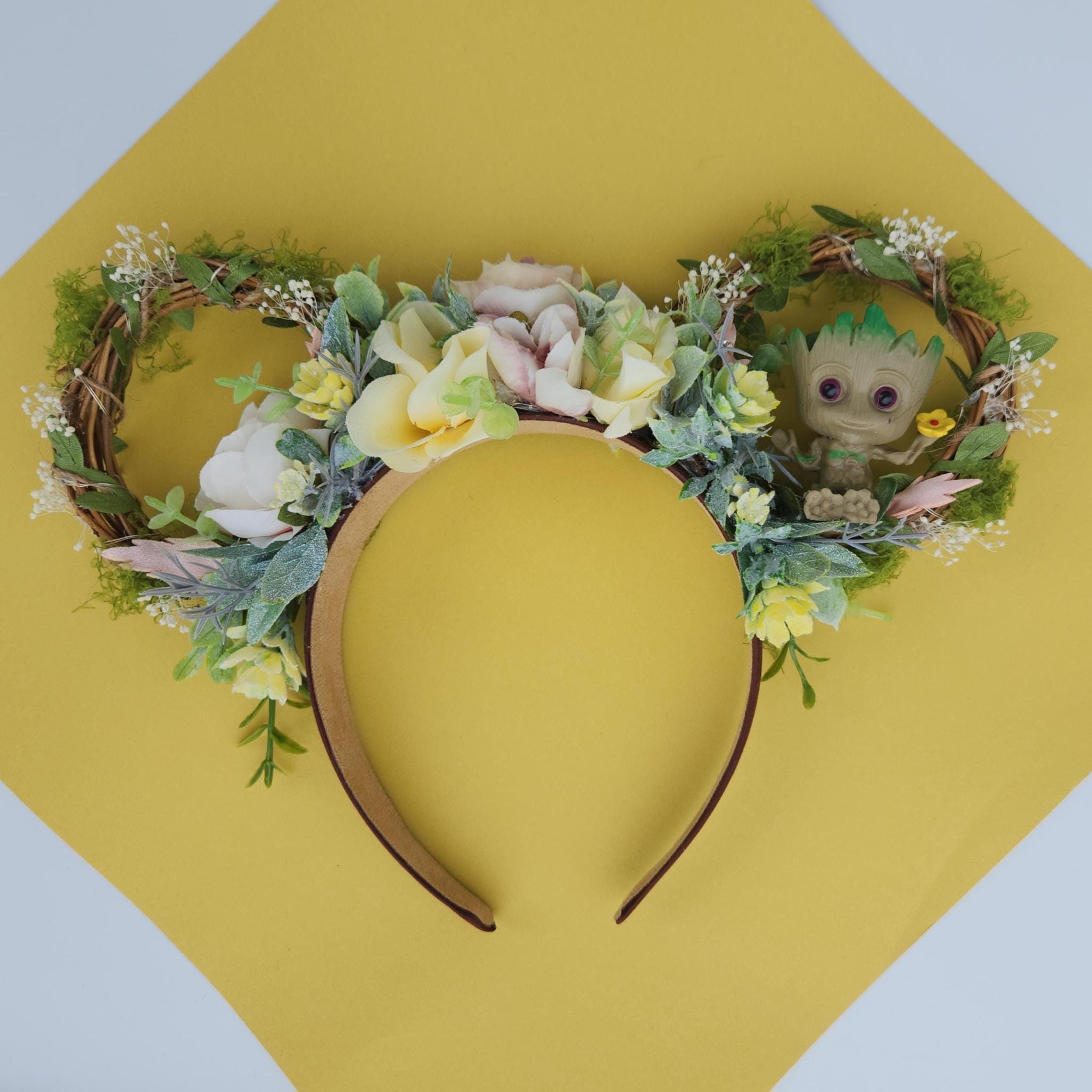 Light up Floral Mickey Ears - Etsy