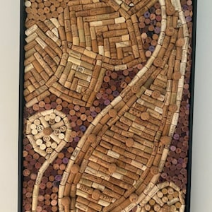Recycled Wine Cork Sunflower Art: Handmade Wall Decor