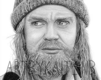 トム・ペインのサイン入り8x10ウォーキング・デッド・ジーザス写真