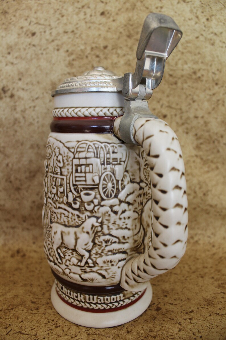 Western Roundup Beer Stein by Avon 1980 Etsy