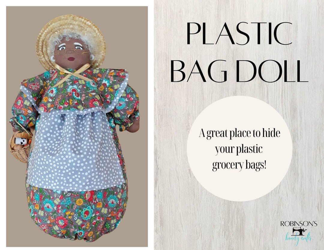 Plastic Bag Holder Doll Grocery Bag Dispenser Kitchen Decor Etsy