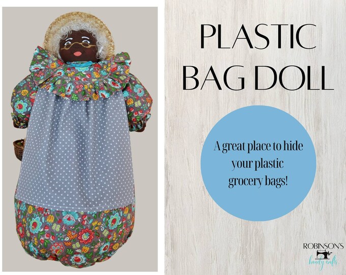 Grocery Bag Dispenser Plastic Bag Holder Doll Kitchen Decor Etsy