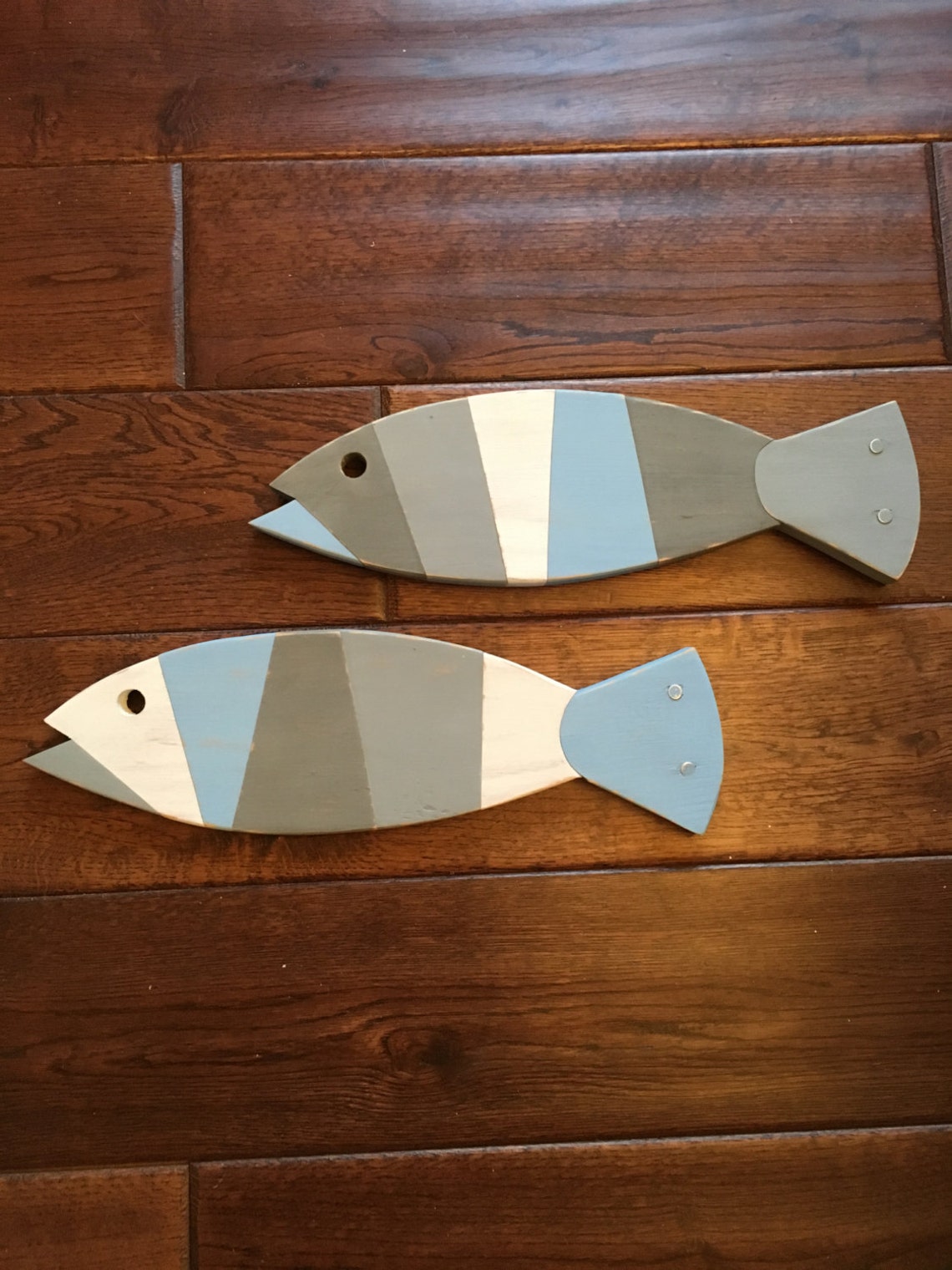 Wooden Fish Wall Art Nautical Striped Pallet Fish Etsy Canada