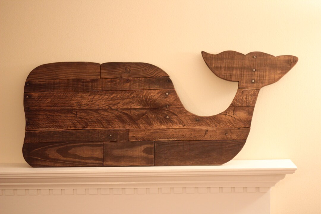 Extra Large Wooden Whale Wall Art Reclaimed Pallet Whale Etsy