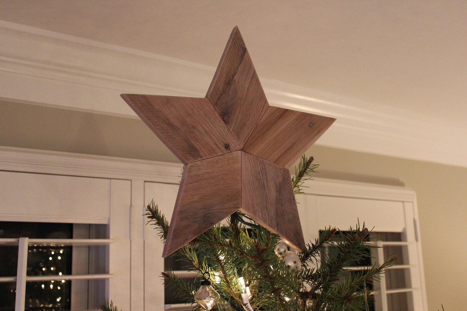 Christmas Tree Star Topper Rustic Reclaimed Wood Star Etsy