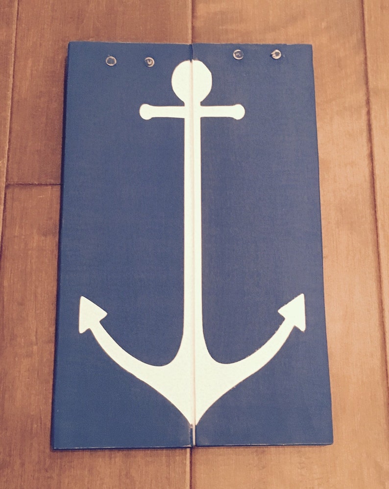 Anchor Pallet Sign Reclaimed Wood Anchor Wall Art Anchor Etsy