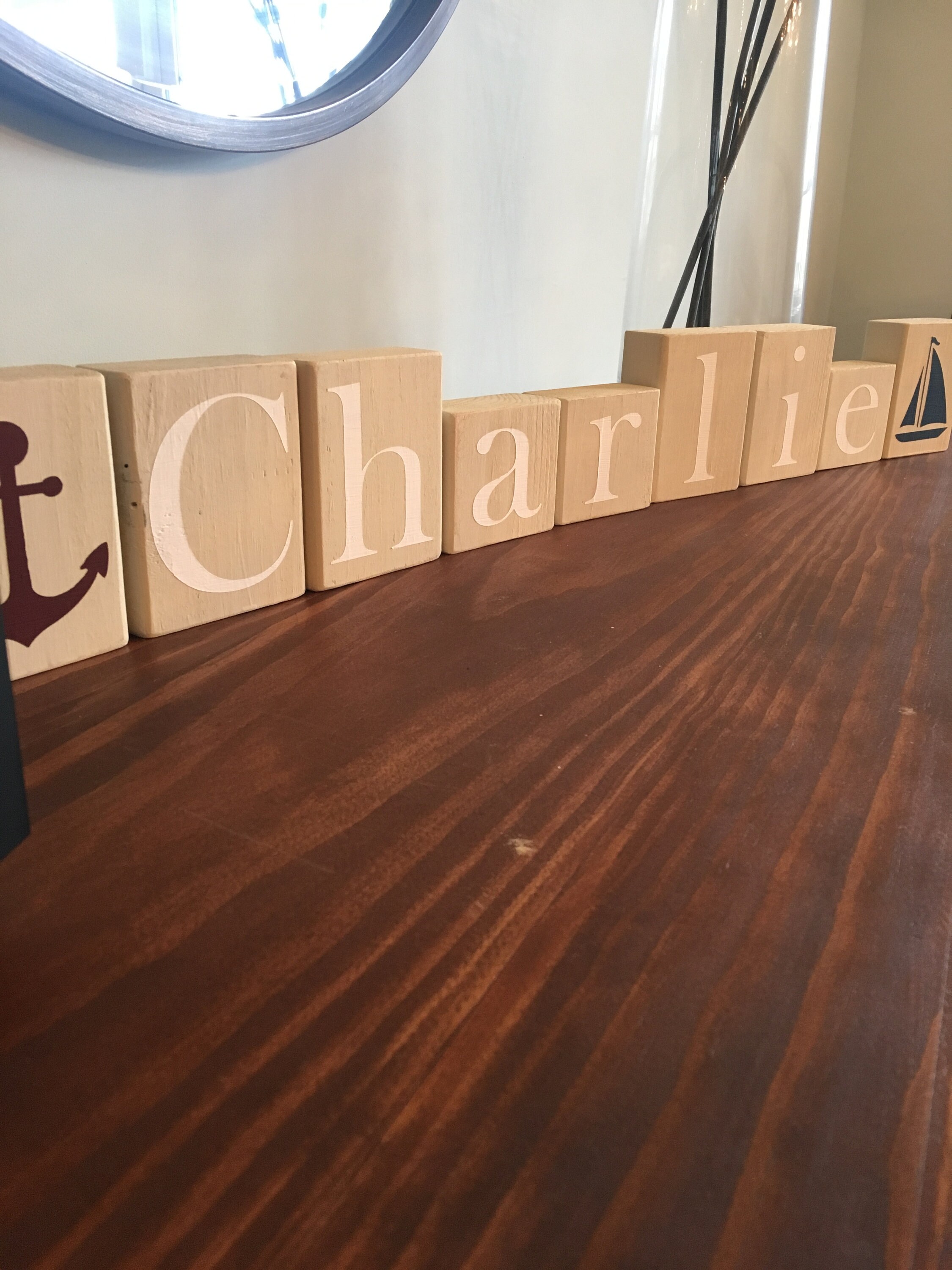 CUSTOM Wooden Letter Blocks Name Kids Room Nursery Room Etsy