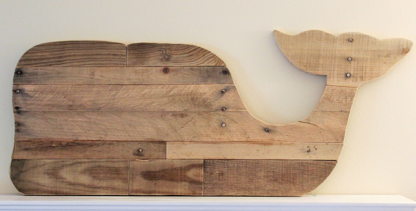 Extra Large Wooden Whale Wall Art Reclaimed Pallet Whale Etsy